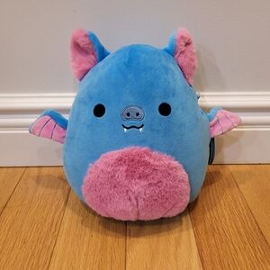 Squishmallows Blue and Pink Bat Plush